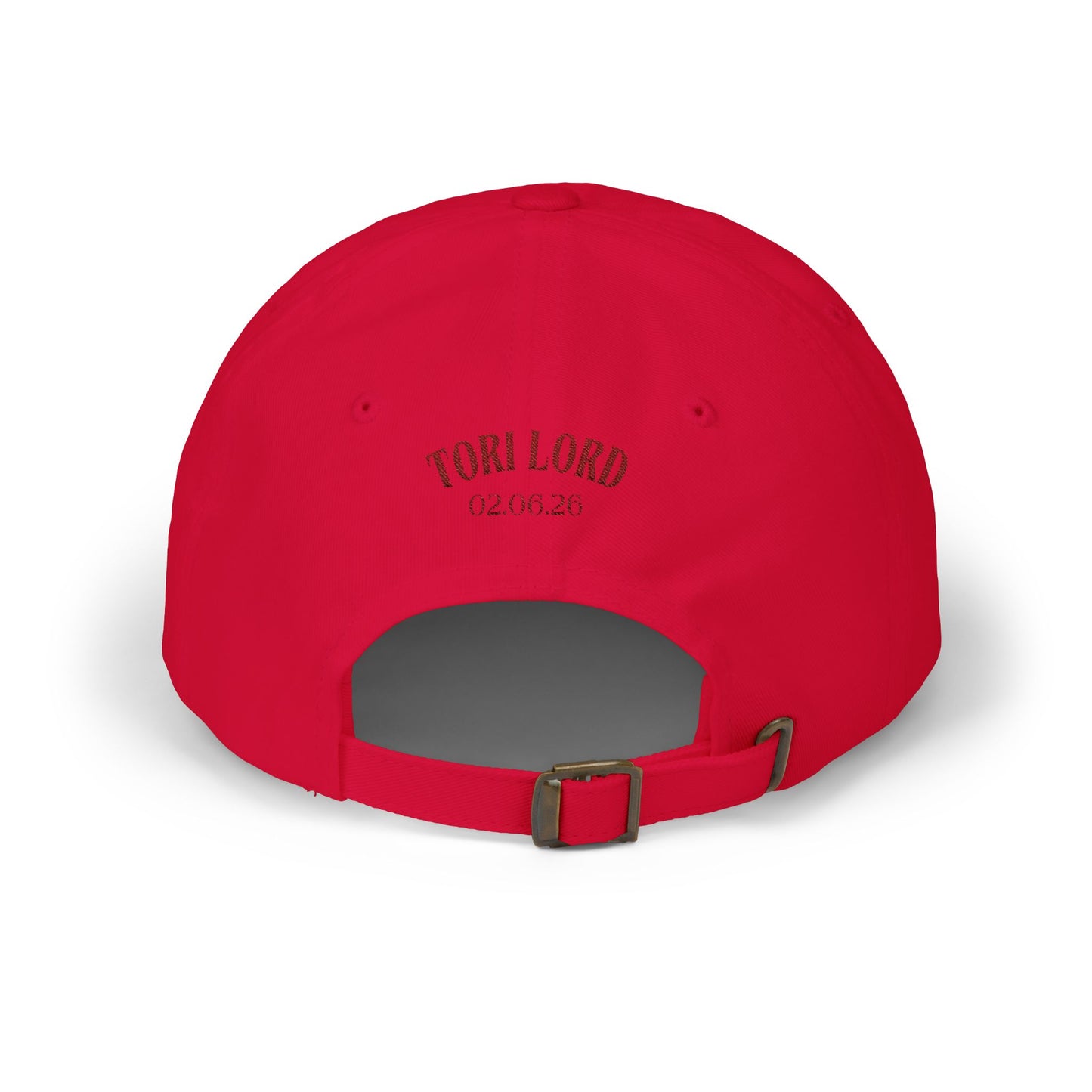 Dad Cap — "Love Me Over You" Embroidered Vintage Script