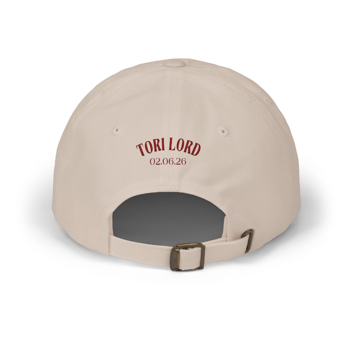 Dad Cap — "Love Me Over You" Embroidered Vintage Script