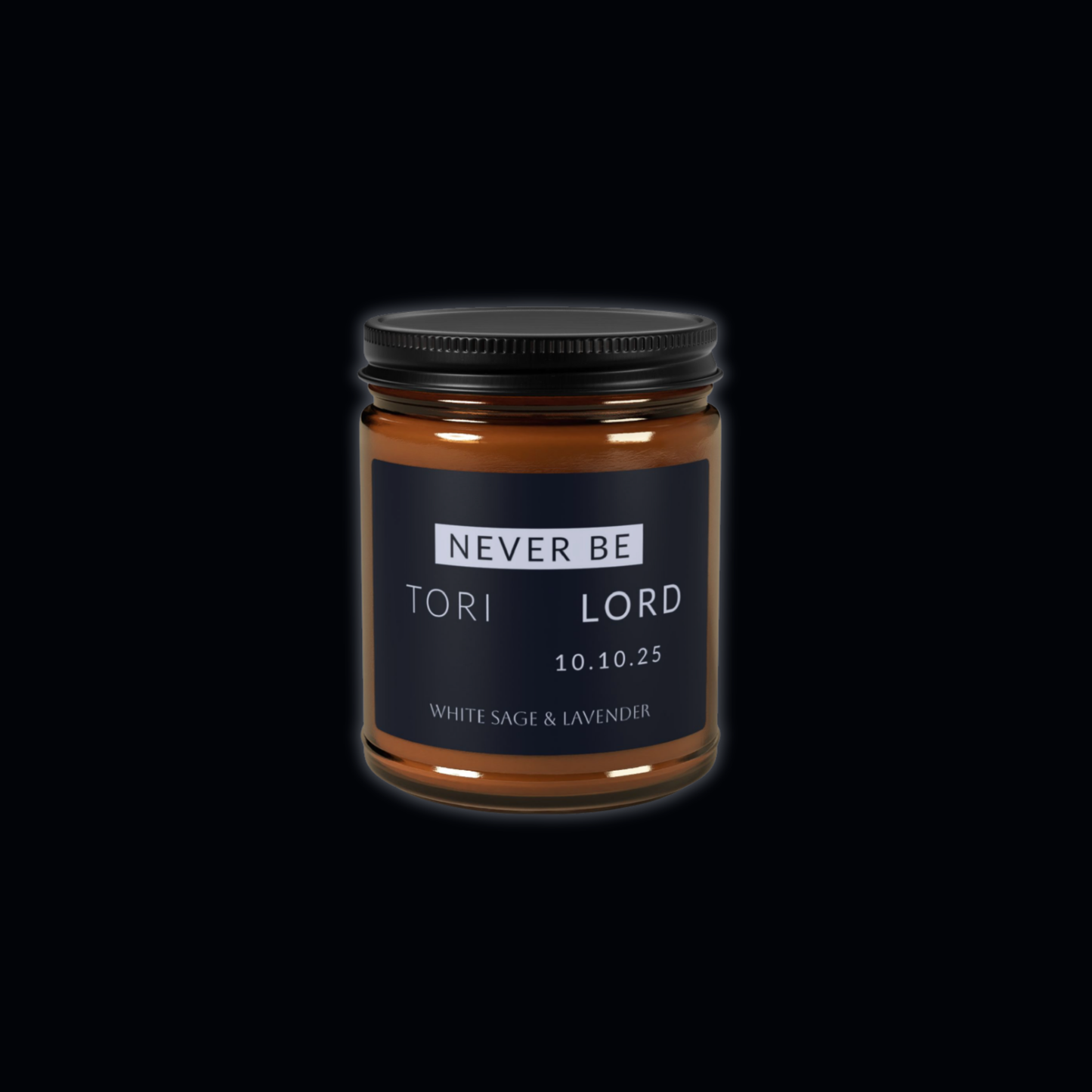 "Never Be" Soy Candle – White Sage + Lavender