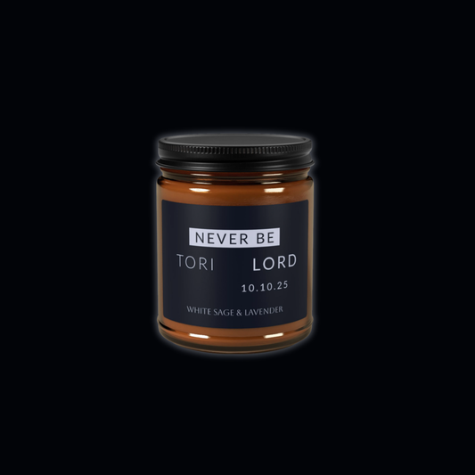 "Never Be" Soy Candle – White Sage + Lavender