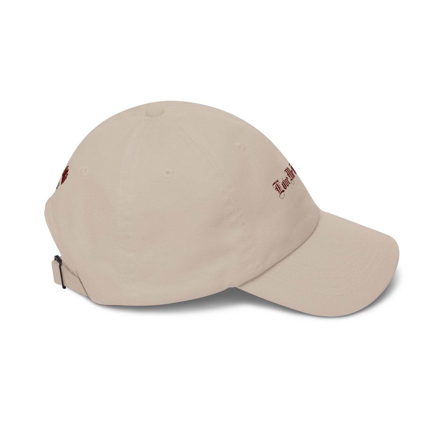 Dad Cap — "Love Me Over You" Embroidered Vintage Script
