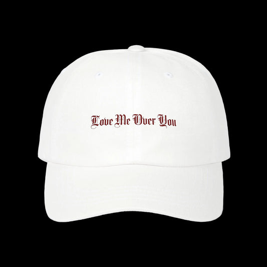 Dad Cap — "Love Me Over You" Embroidered Vintage Script
