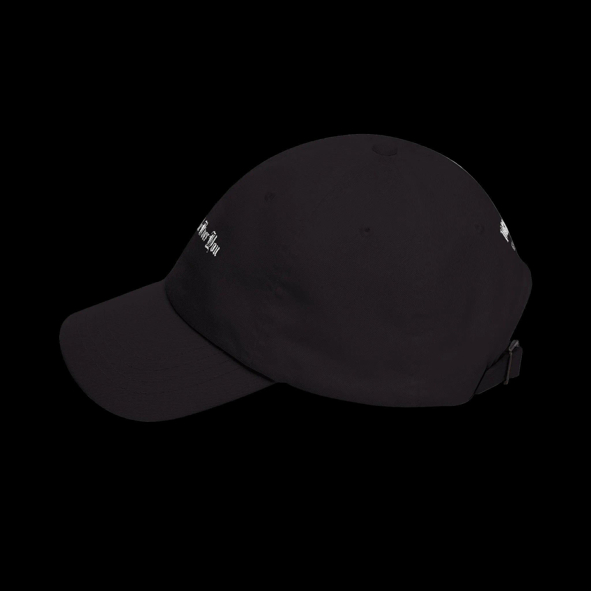 Dad Cap — "Love Me Over You" Embroidered Vintage Script [BLACK]